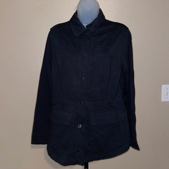 A550585** As Is Isaac Mizrahi Live] French Terry Jacket - Picture 1 of 3